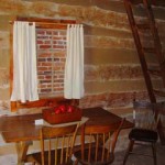 Dinner table, BF Bird cabin in Nauvoo
