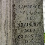 Lawrence Mathews gravestone