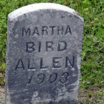 Martha Marie Bird Allen gravestone
